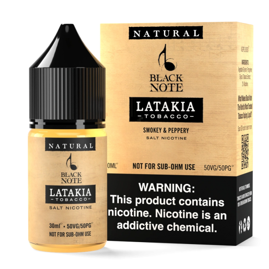 Black Note Latakia Tobacco 30ml Salt Premium
